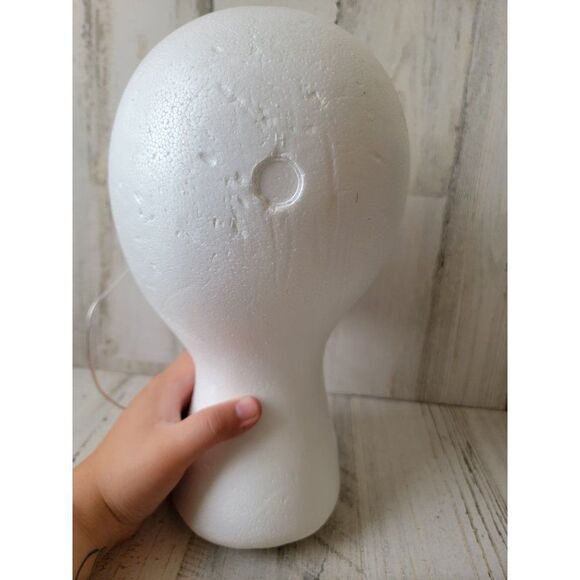 Homemade styrofoam bloody neck prop head Halloween decor - Picture 4 of 5